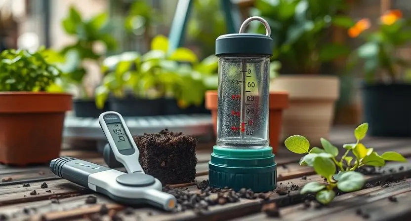 Essential garden gadgets like soil tester, smart irrigation, and grow light. How Garden Gadgets Help in Growing Vegetables