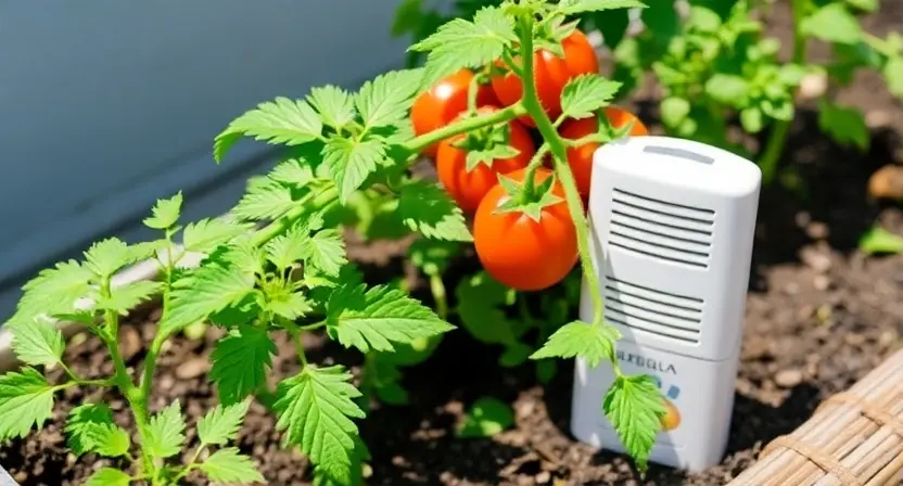 Pest control gadget protecting vegetable plants naturally
